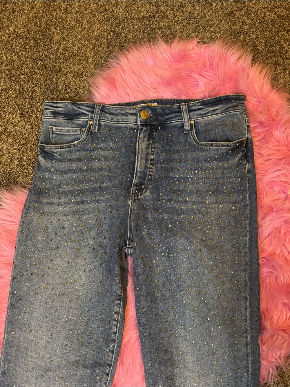 KUT From The Kloth Studded Skinny Jeans High Rise Size 14